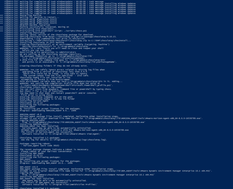 Automate the building of your (Golden) Image on VMware using Packer and